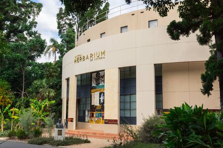 Melbourne, Australia - May 5, 2018: National Herbarium of Victoria was founded in 1853. The building...
