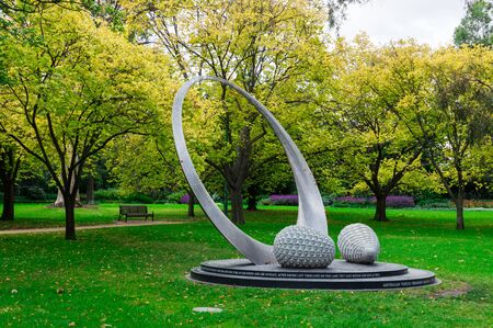 Melbourne, Australia - May 5, 2018: Australian Turkish Friendship Memorial: Seeds of Friendship was commissioned in 2014 from artist Matthew Harding.のeditorial素材