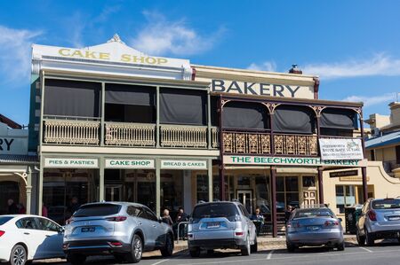 Beechworth, Australia - April 30, 2018: Beechworth Bakery is an iconic business started in 1984 by Tom OToole. It now has branches throughout Victoria.のeditorial素材