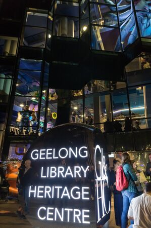 Geelong, Australia - October 13, 2018: The Geelong Library and Heritage Centre was completed in...