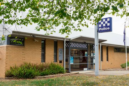 Beechworth, Australia - May 2, 2018: Victoria Police station in Beechworth, in Indigo Shire in north eastern Victoria.のeditorial素材