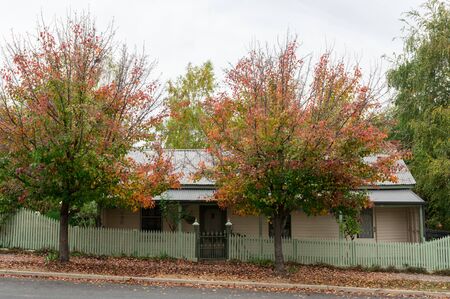 Beechworth, Australia - May 2, 2018: historic home on High Street in the goldfields town of Beechworth.のeditorial素材