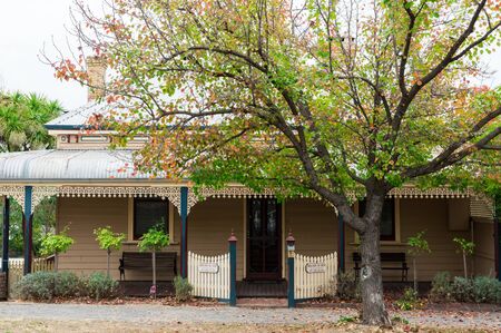 Beechworth, Australia - May 2, 2018: Beeches on High bed and breakfast accommodation on High Street in the historic goldfields town of Beechworth.のeditorial素材