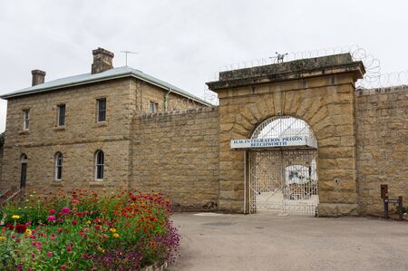 Beechworth, Australia - May 2, 2018: the old HM Prison Beechworth is a former jail that operated from 1864 to 2004. It was built from granite.のeditorial素材