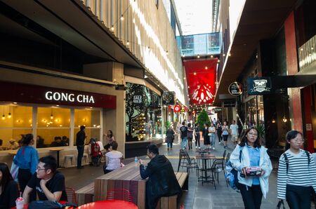 Melbourne, Australia - December 23, 2018: Queen Victoria Melbourne or QV Melbourne was built in 2003 on the former Queen Victoria Hospital site.のeditorial素材