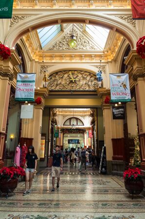 Melbourne, Australia - December 23, 2018: the Block Arcade is a classic shopping arcade, which opened in 1892.のeditorial素材