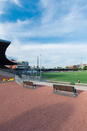 Melbourne, Australia - January 7, 2019: Victoria Park in Abbotsford was the former home ground of the Collingwood Football Club from 1892 to 1999. It is now a public park.のeditorial素材