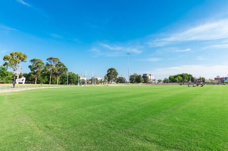 Melbourne, Australia - January 7, 2019: Victoria Park in Abbotsford was the former home ground of the Collingwood Football Club from 1892 to 1999. It is now a public park.のeditorial素材