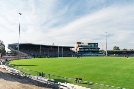 Melbourne, Australia - January 7, 2019: Victoria Park in Abbotsford was the former home ground of the Collingwood Football Club from 1892 to 1999. It is now a public park.のeditorial素材