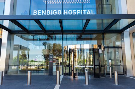 Bendigo, Australia - October 28, 2018: the new Bendigo Hospital was built in 2017 by Silver Thomas Hanley and Bates Smart. It is the largest regional hospital in Victoria.のeditorial素材