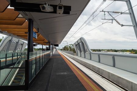 Melbourne, Australia - March 3, 2019: the new Murrumbeena Railway Station, on the Pakenham and...