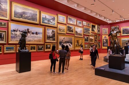 Melbourne, Australia - March 17, 2018: sculptures by English artist Jonathan Owen in the John Schaeffer Gallery at the National Gallery of Victoria during the 2017 Triennial.のeditorial素材