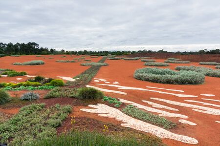 Arid garden display at the Royal Botanic Gardens in Cranbourne on the outer fringe of Melbourne,...