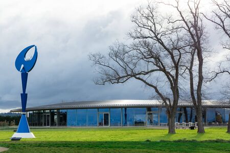 Merricks, Australia - August 20, 2018: Cosmic Resonance sculpture by Augustine Dall'ava at Pt Leo Estate sculpture park on the Mornington Peninsula.のeditorial素材