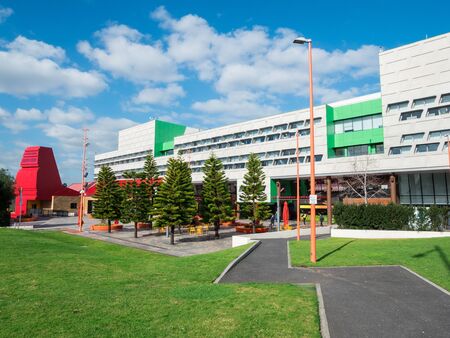 Melbourne, Australia - July 19, 2019: the Dandenong Civic Centre was completed in 2014 to house the council chambers of the City of Greater Dandenong and the public library.のeditorial素材