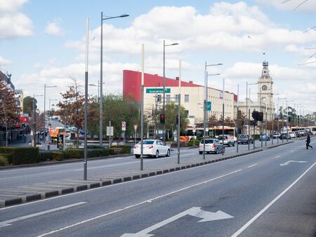 Melbourne, Australia - July 31, 2019: Lonsdale Street is the main thoroughfare through central Dandenong. Dandenong is a major business centre in outer Melbourne.のeditorial素材