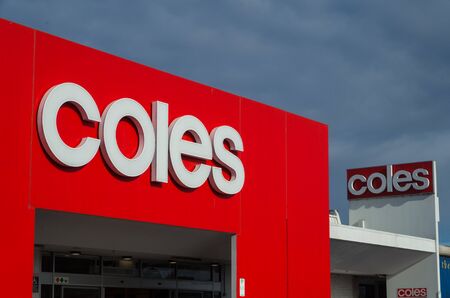 Melbourne, Australia - June 16, 2019: Coles is an Australian supermarket chain with more than 700...