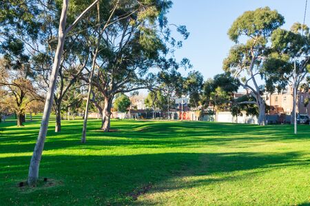 Ievers Reserve in Parkville is an inner urban park in Parkville in Melbourne, Australia.の写真素材