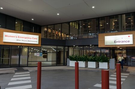 Melbourne, Australia - June 7, 2019: The Royal Women's Hospital is a specialist maternity, gynaecology, neonatal and women's health hospital.のeditorial素材