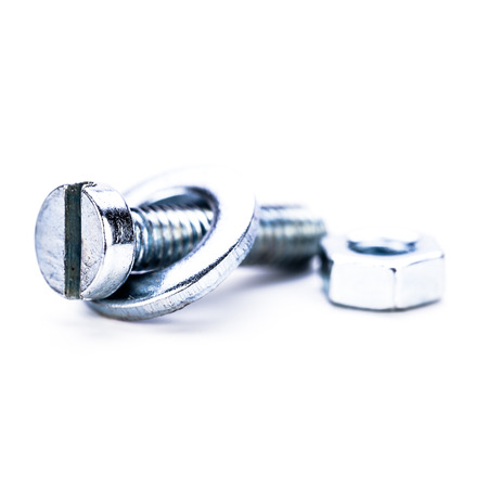 silver steel hexagonal screw tool objects macro metal industry