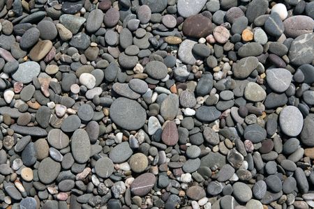 Beach pebble detail on the beach