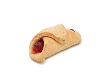 Homemade biscuit, isolated on white a backgroundの写真素材