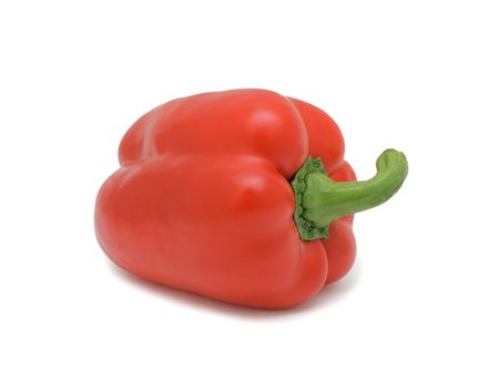 Red pepper, isolated on a white backgroundの写真素材
