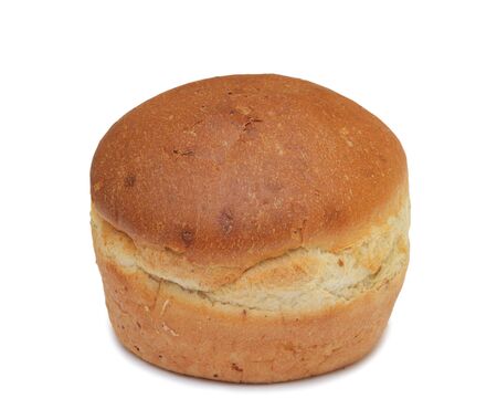 Hand-made bread, isolated on a white backgroundの写真素材