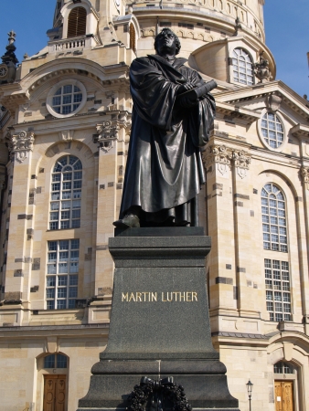 Monument of Martin Luther in Drezdenのeditorial素材