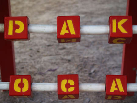 Children toys on the children playgroundの写真素材