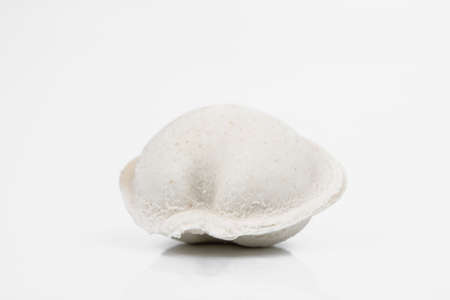 Frozen dumplings isolated on a white background. Home kitchen. Fast food