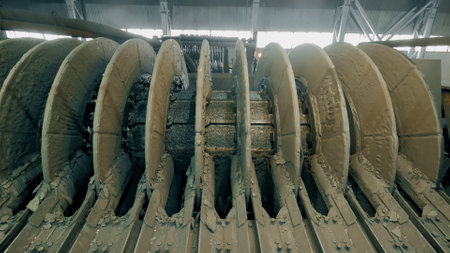 Enrichment of copper ore inside of a copper processing industry plant