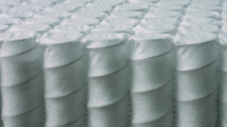Block springs for mattresses. Pocket independent springの写真素材