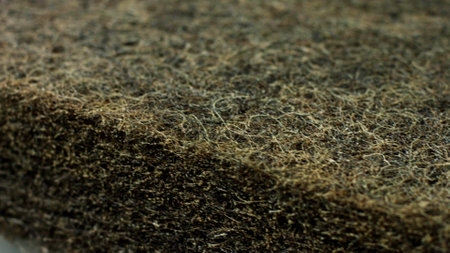 Closeup texture of coconut coir for making mattressesの写真素材