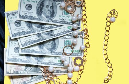 Dream of any girl - money and goldの写真素材