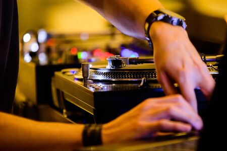Hands of DJの写真素材