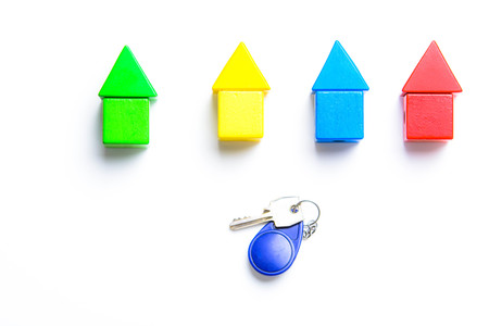 Choose to buy a type of house. Shapes and color of a house.の写真素材