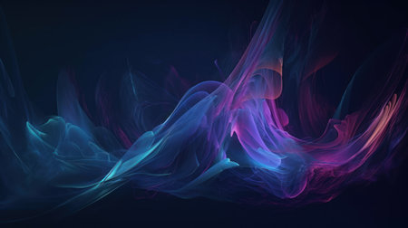 A minimalist blue gradient background with blurred linesの素材