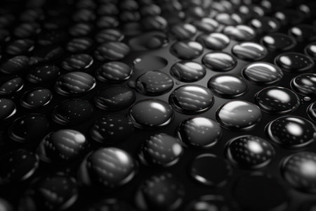Simple and elegant black and white dot pattern background with 3D effectの素材