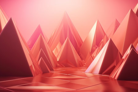 Minimalistic and modern pink background with a subtle depth effect, perfect for various projectsの素材