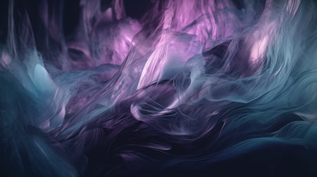 The metallic and reflective feel of this silver gradient background with abstract waves adds a futuristic touch to any projectの素材
