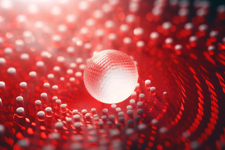 Abstract and geometric dots in shades of red and whiteの素材