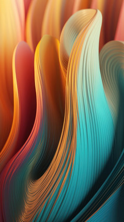 A vibrant rainbow pastel wave pattern that will add a pop of color to any design projectの素材