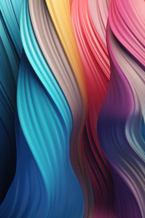 A vibrant rainbow pastel wave pattern that will add a pop of color to any design projectの素材