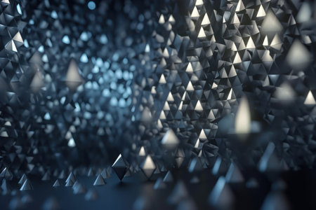 A modern and trendy geometric background with a simple and clean triangular patternの素材