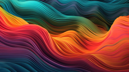 A playful and colorful pastel colors wave pattern designの素材