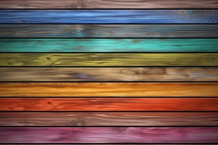 Beautifully crafted hyper-realistic wooden texture with a rainbow of pastel colorsの素材