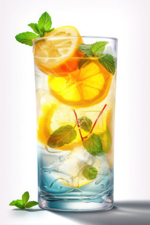 The perfect summer drink: refreshing and healthy lemonadeの素材