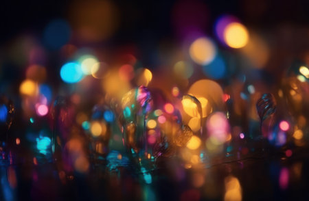 Abstract light blur bokeh background in vibrant colorsの素材