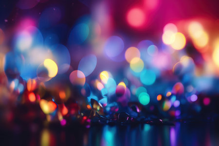 Abstract light blur bokeh background in vibrant colorsの素材